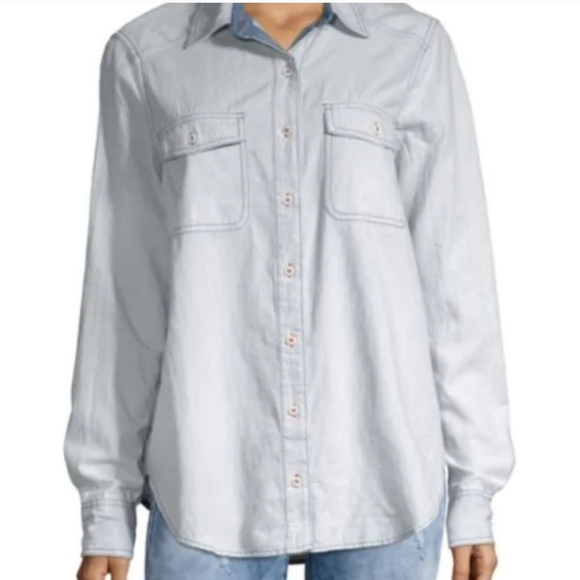 Free People Bandana Bandit Printed & Embroidered Button Down Size S - Picture 3 of 16